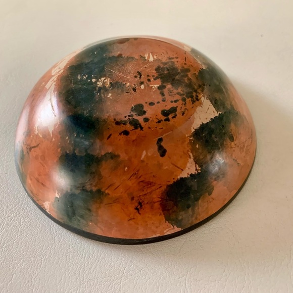 Hand Carved Animal Print Decorative Bowl With Sandstone Eggs Kenya - Picture 4 of 9